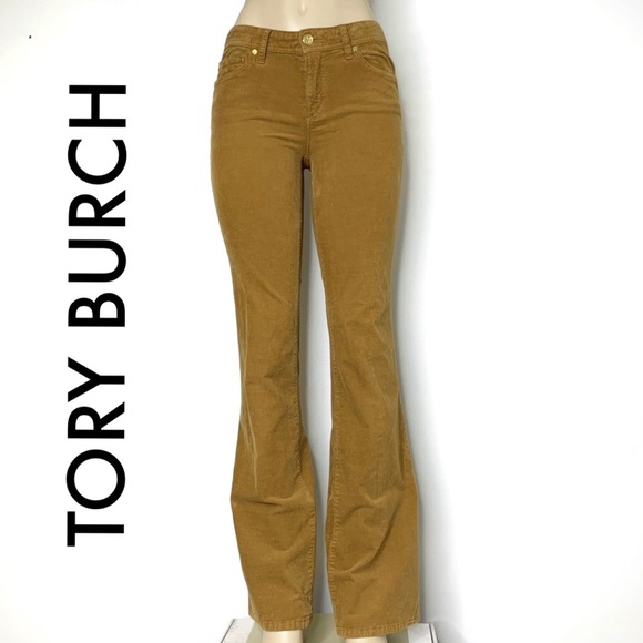 Tory Burch Pants - TORY BURCH Caramel Corduroy Boot Cut Pants Size 27
